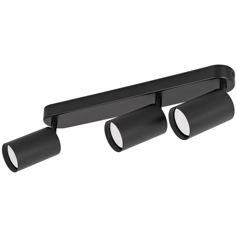 Listwa reflektorowa czarna LED - Lampa sufitowa 3 x GU10 - Kinkiet natynkowy oprawa halogenowa Tuba - LEDHOFF