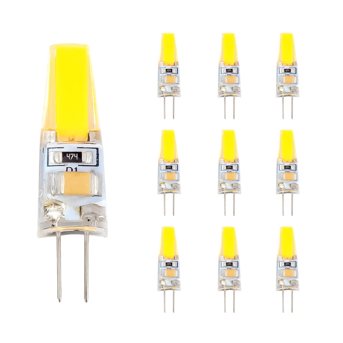 Koraliki LED G4, szpilki LED, niskie napięcie, 220 V 3 W, żarówka kryształowa, źródło światła o dużej jasności, światło białe. (10 sztuk)
