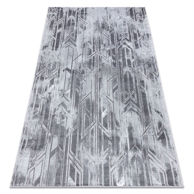 Dywan MEFE nowoczesny B402 - Strukturalny, dwa poziomy runa ciemnoszary 80x150 cm