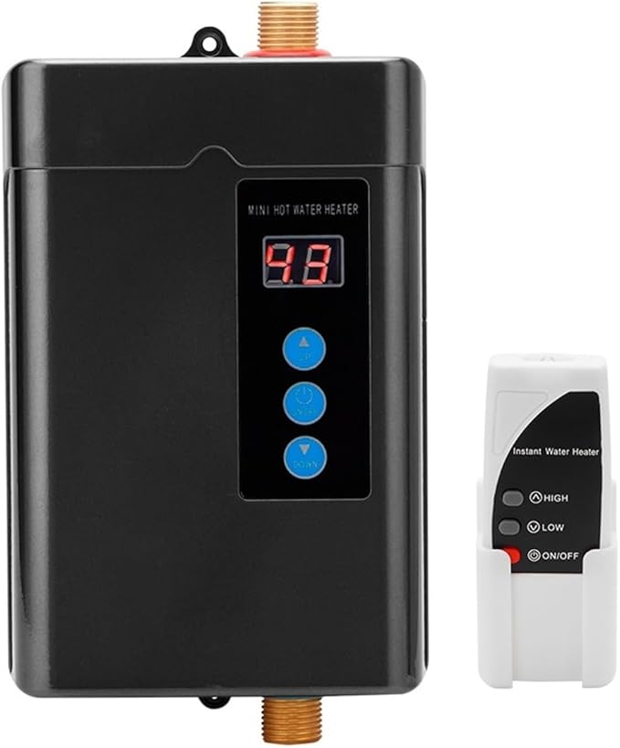 Elektryczny podgrzewacz wody przepływowy – 4000 W – sterowanie dotykowe Smart Touch – szybki gorący prysznic – z wyświetlaczem temperatury – czarny
