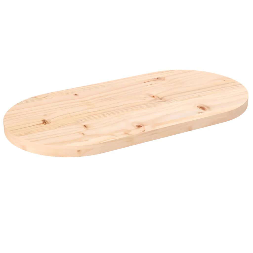 vidaXL Blat stołu 70x35x2,5 cm Drewno lite sosnowe owalne