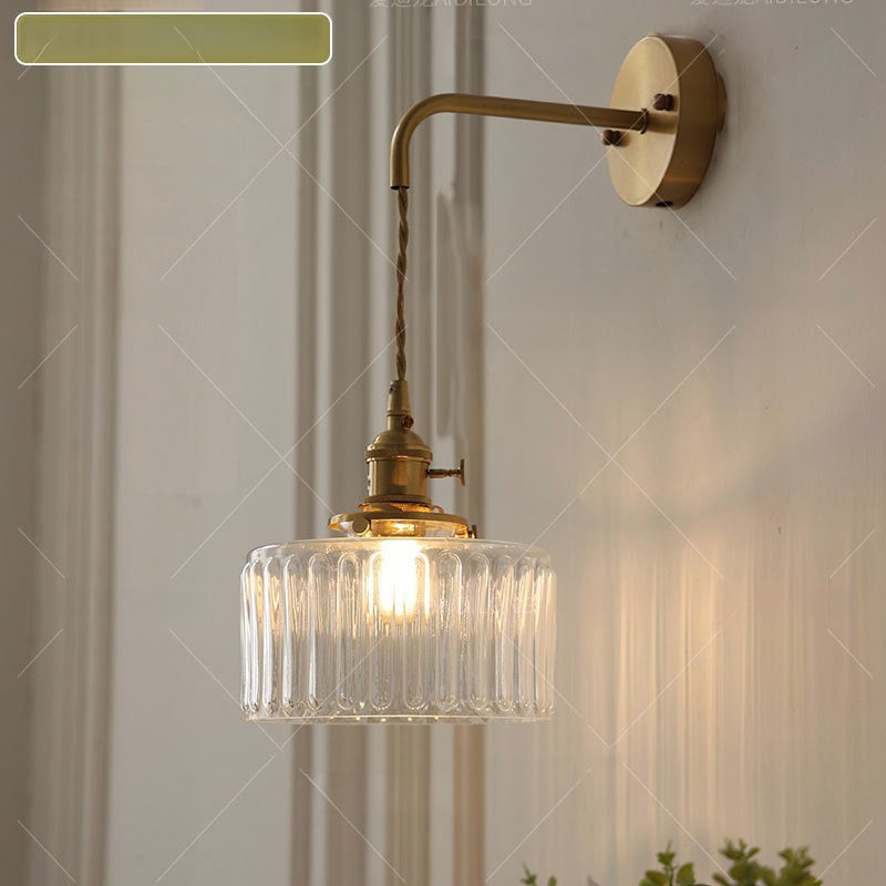 Aplikacja moderne, aplikacja w stylu japonais E27, abat-jour en verre, pied de lampe en metal, convient pour table de chevet (ampułka nie obejmuje)