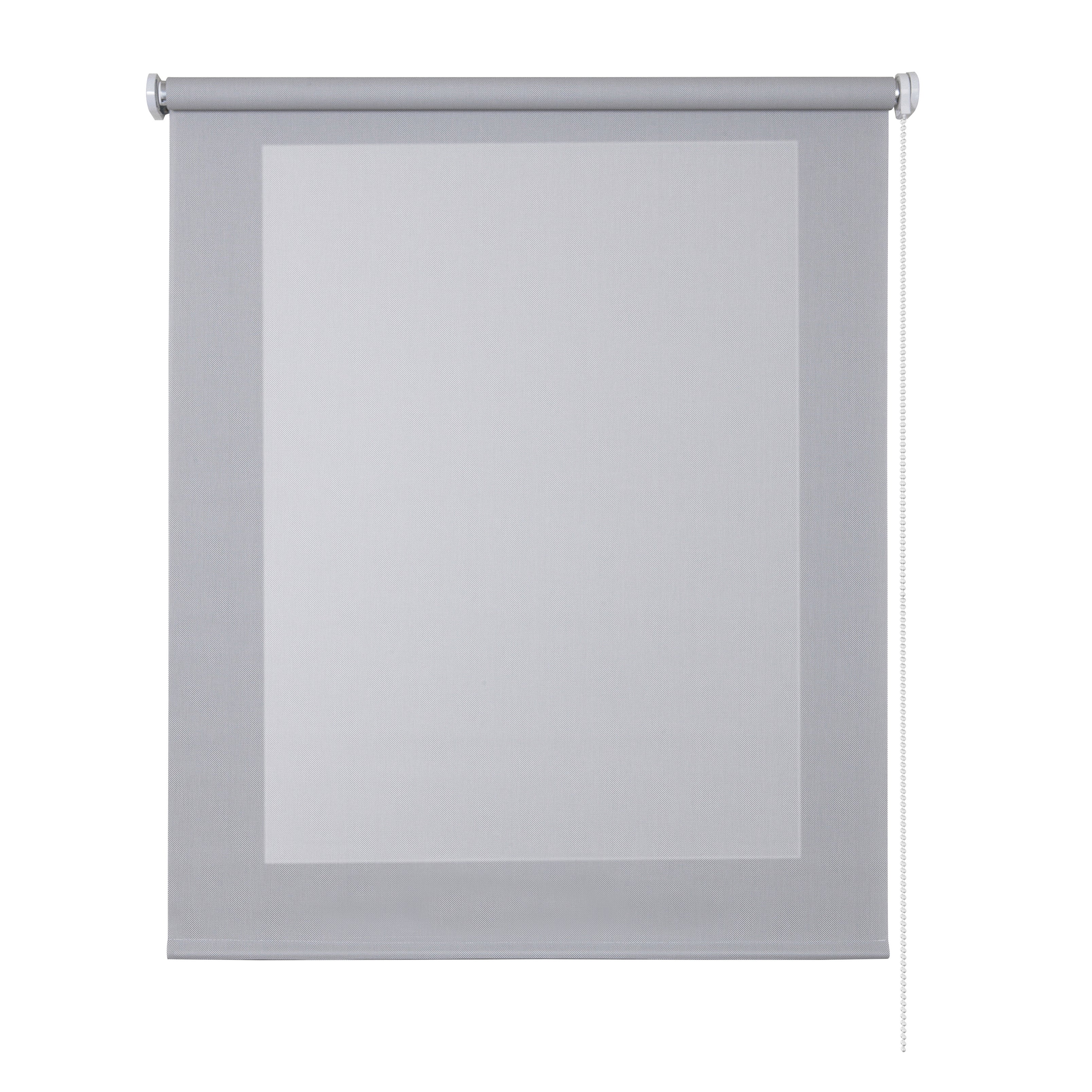 Roleta screen, przepuszczająca światło i termoizolacyjna, z tkaniny technicznej, szara, 120x180cm