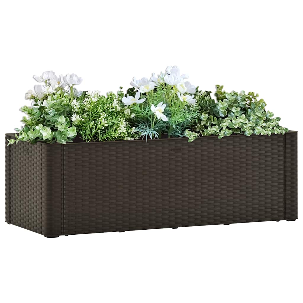 Podwyższona donica z systemem podlewania, mokka, 100x43x33 cm vidaXL