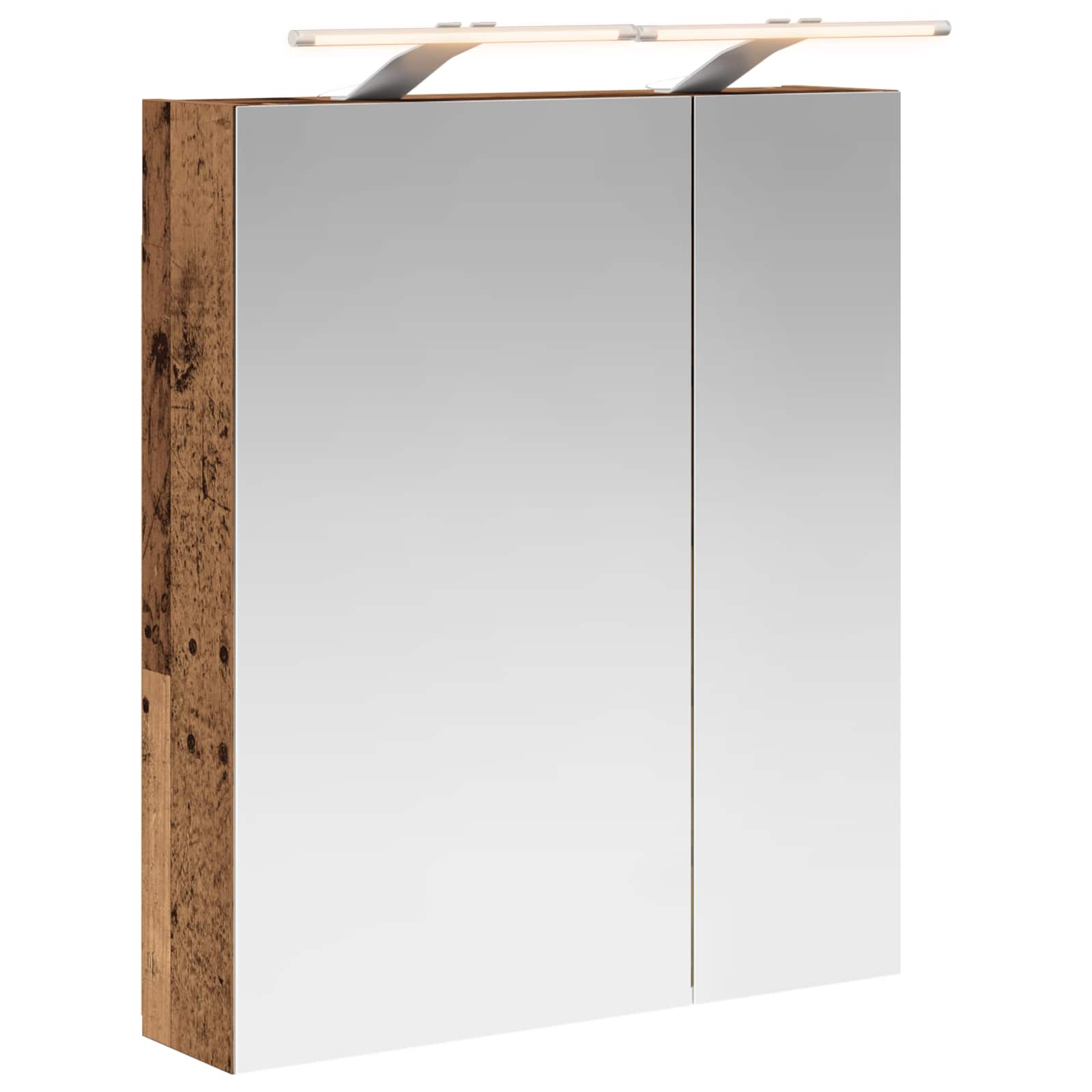 Szafka z lustrem do łazienki Stare drewno 60 x 14,5 x 70 cm