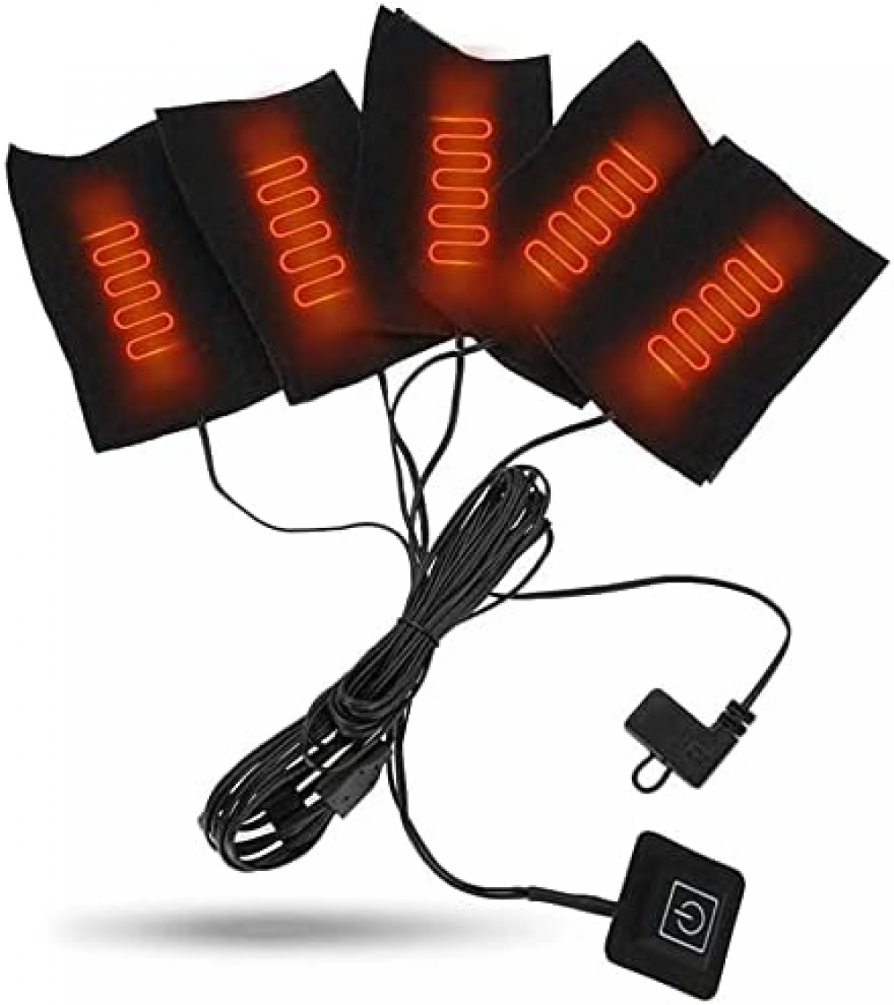 Elektryczny podgrzewacz do tkanin USB pięć przenośnych składanych wodoodpornych poduszek grzewczych regulowaną temperaturą dla cieplejszego elementu