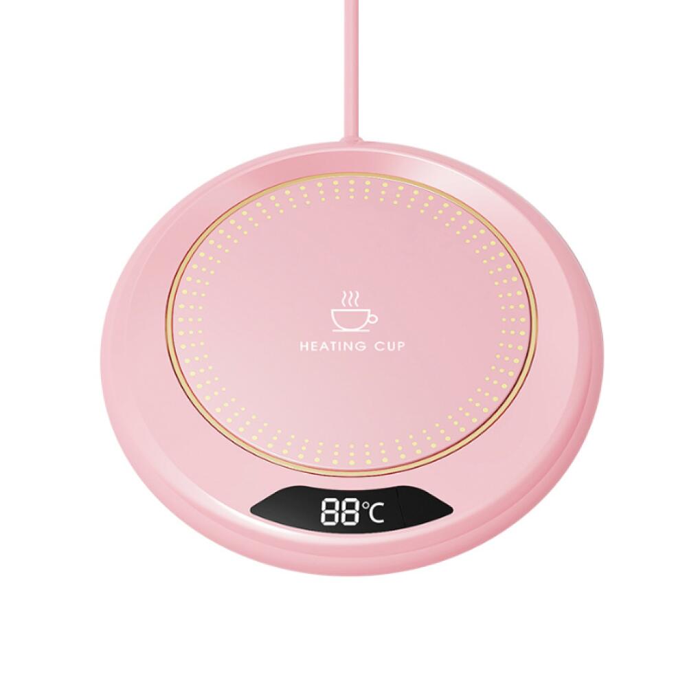 (Różowy) Podgrzewacz do kubków, podgrzewacz USB do kubków z 3 ustawieniami temperatury, podgrzewacz do kubków do kawy, inteligentny podgrzewacz do świ