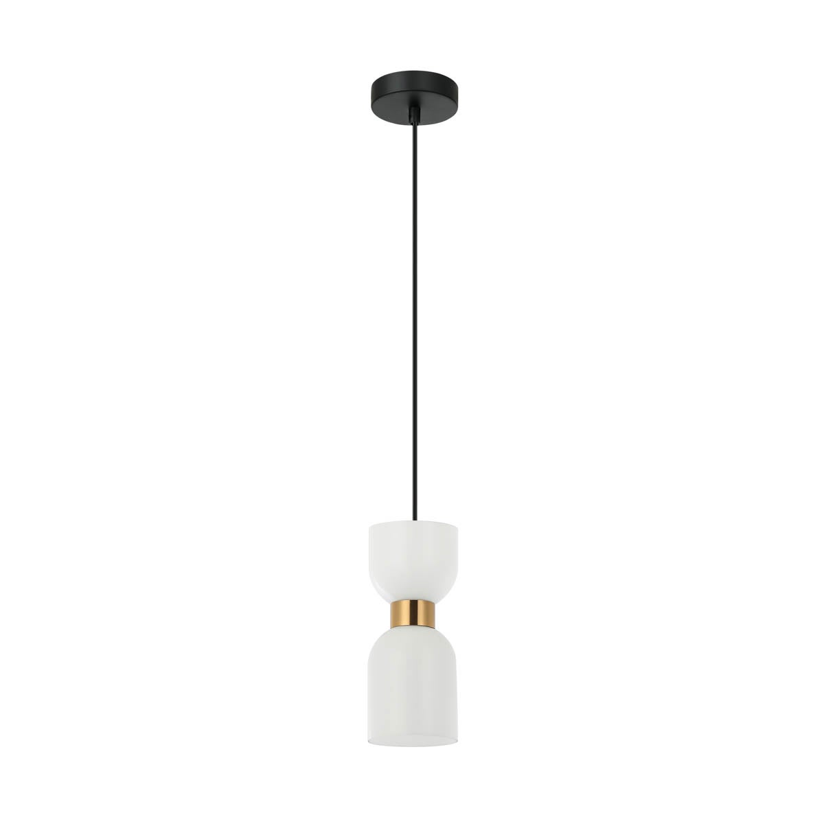 Lampa wisząca mosiężny detal Monza mosiężna 1xE27x40W szkło wym:97,5x12x12cm IP20 Italux