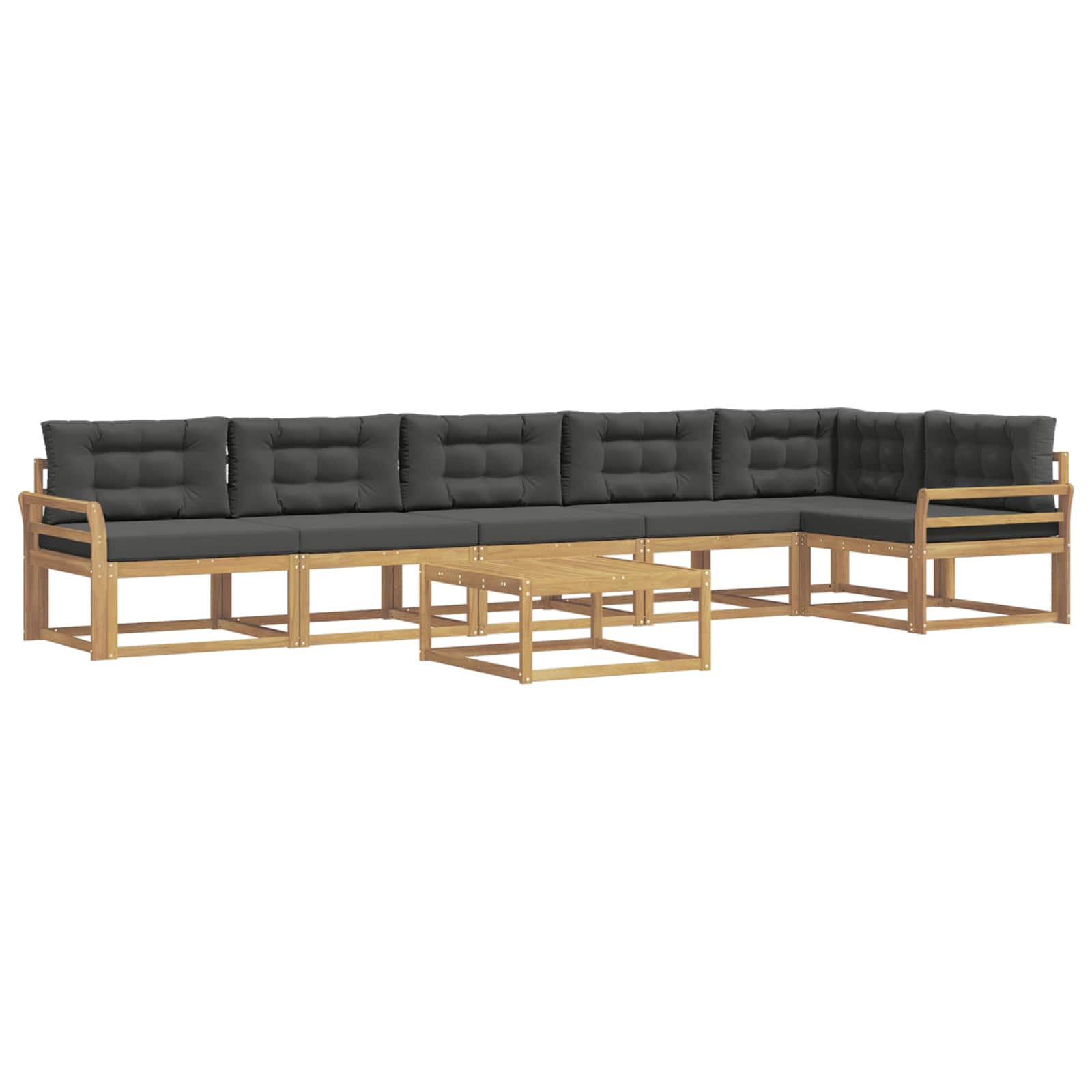 Zestaw sof na zewnątrz 7 pcs Biały i antracyt 79 x 79 x 37 cm