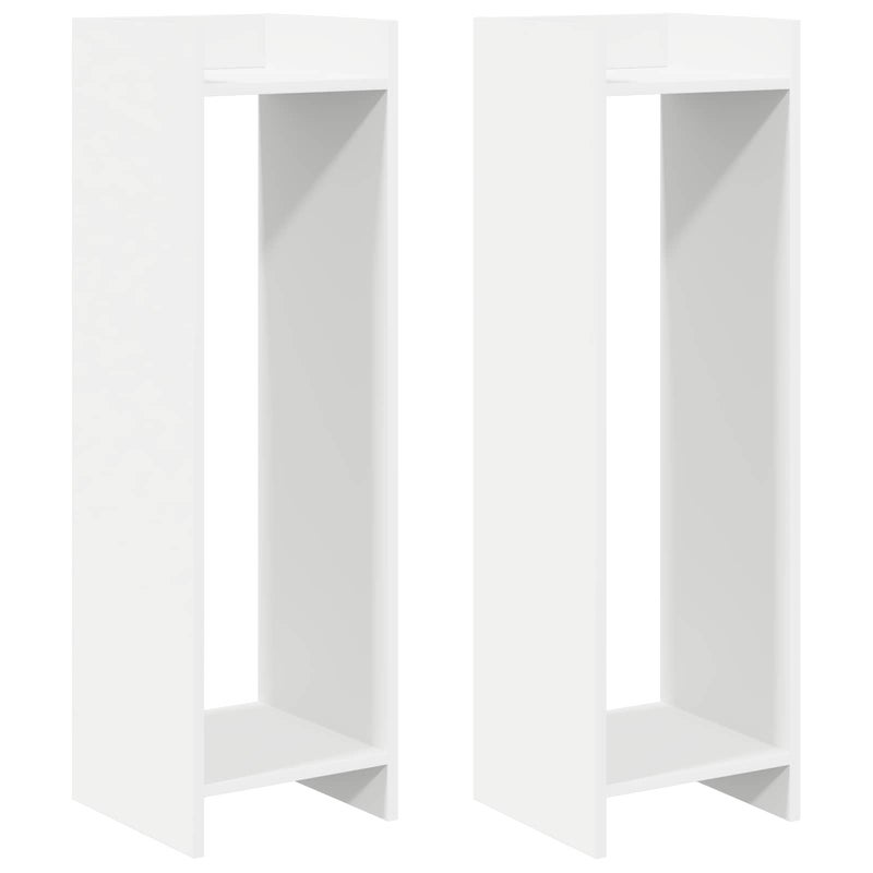 2x Stojak na Rośliny 100 cm Biały 30x30x100 cm do Salonu