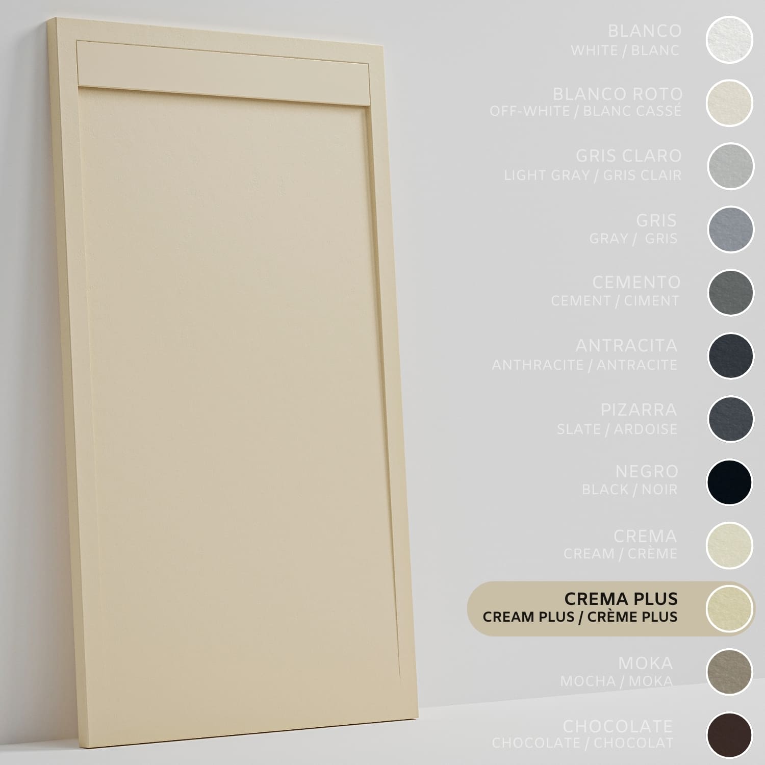 SOULHOME Brodzik prysznicowy– Żywica– Gel Coat– Gładka/Kamienna tekstura – Antypoślizgowy – intensywnie kremowy- 120X70- Niski 3cm– Minimalistyczny