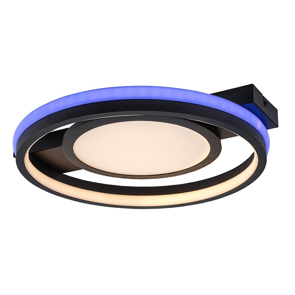 Lampa sufitowa wisząca Shirin czarno-biała LED 40W 3000-6500K 2100lm pilot wym: 7 x 43 x 40 cm metal Rabalux