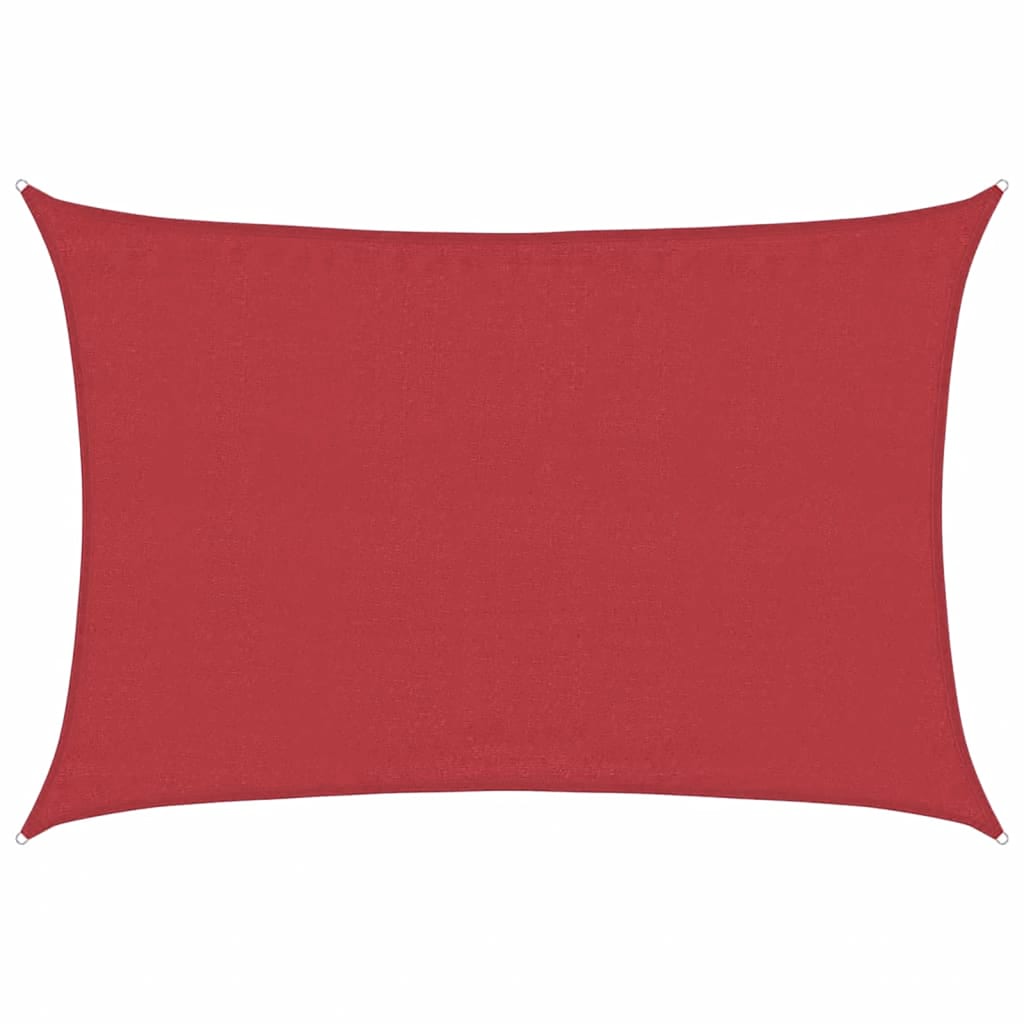 Żagiel przeciwsłoneczny czerwony 160 g/m² 3,5 x 5 m HDPE