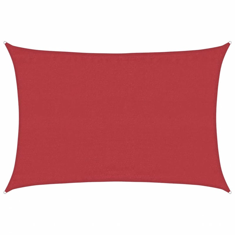Żagiel przeciwsłoneczny czerwony 160 g/m² 3,5 x 5 m HDPE
