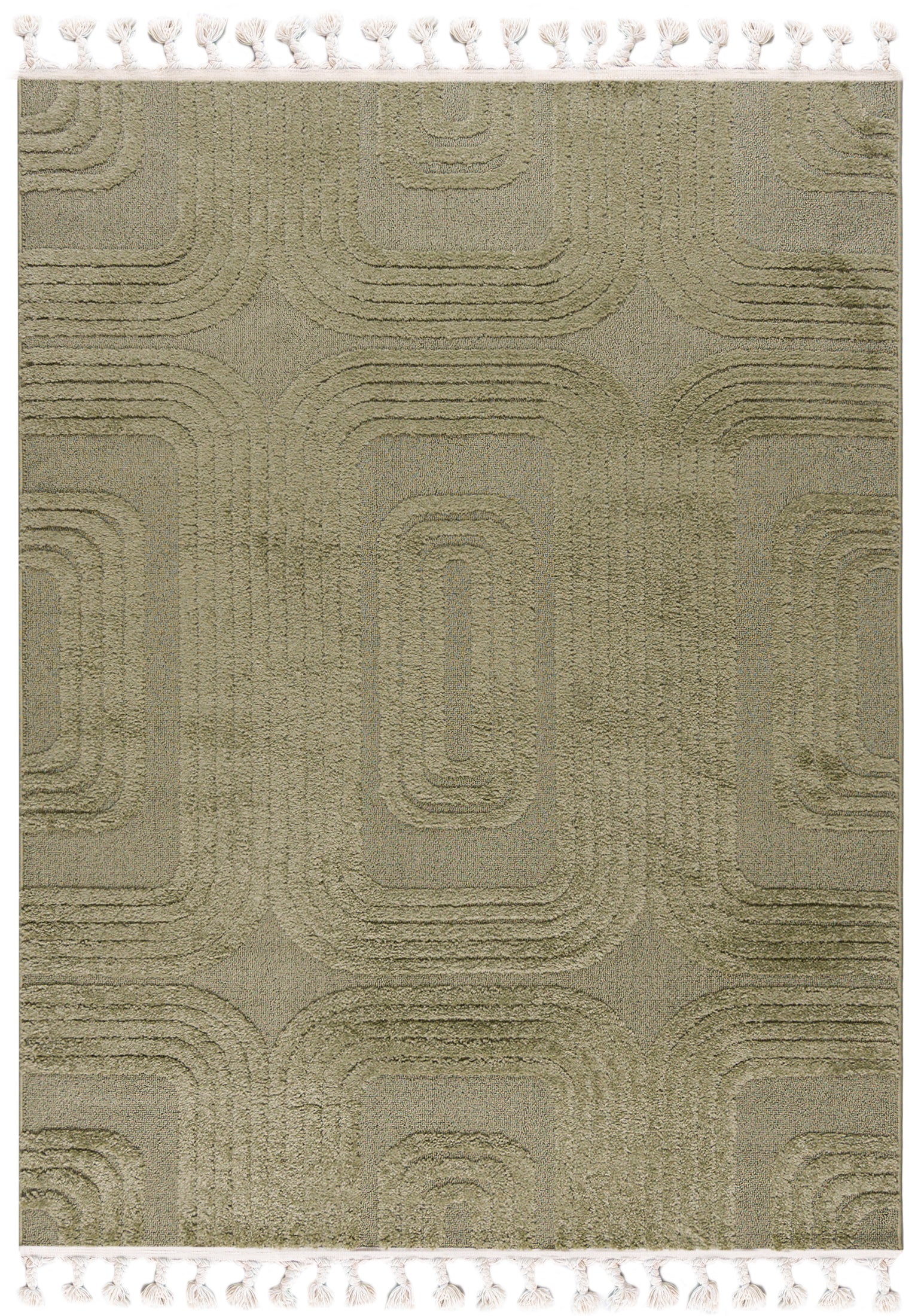 Dywan Wewnętrzny Pisa Riva Prostokąt Mazovia 250x350 cm Zielony Motyw Geometryczny 1 szt.