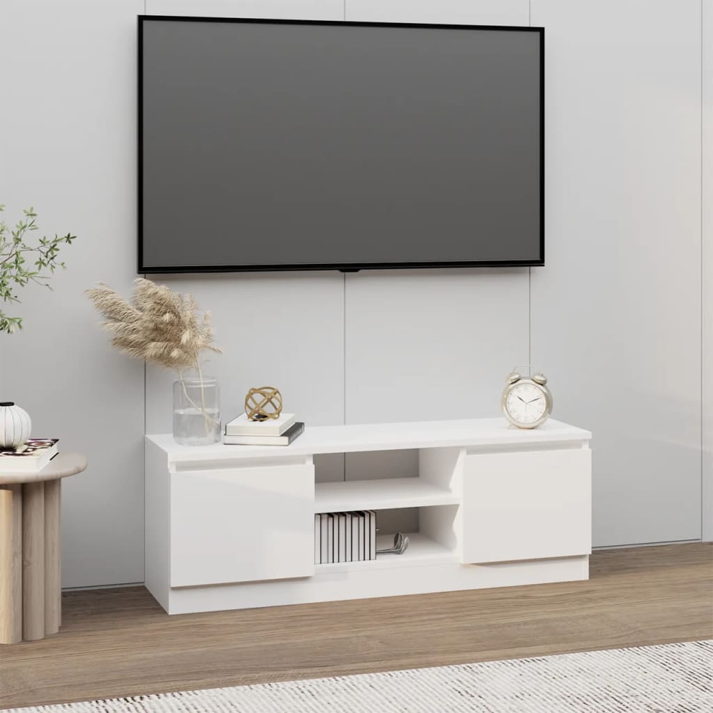 Szafka pod TV, z drzwiczkami, biała, 102x30x36 cm vidaXL