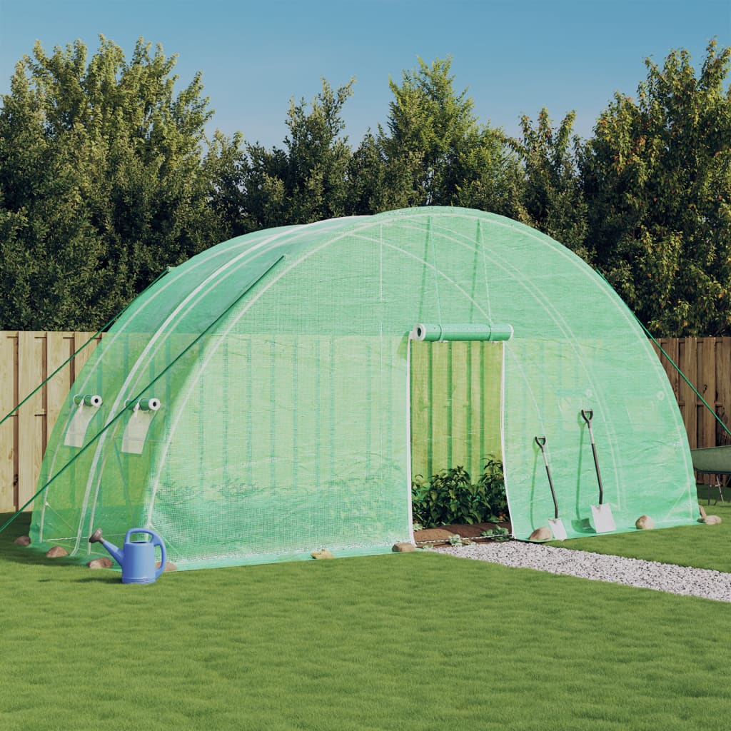 Szklarnia ze stalową ramą, zielona, 12 m², 6x2x2,85 m vidaXL