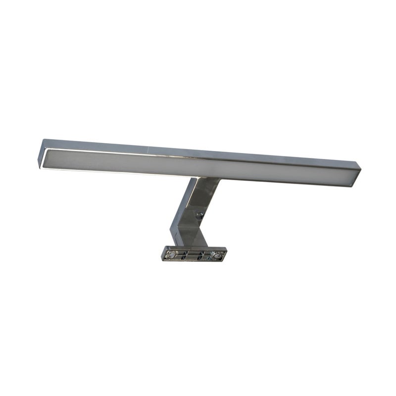 Kinkiet ścienny Milos chromowany biały LED 5W 4000K 520lm nad lustro wym: 4,1 x 30 x 10 cm aluminium IP44 Polux