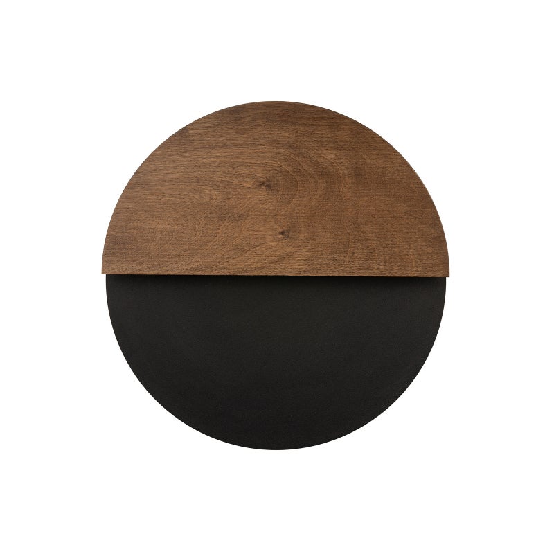 Kinkiet ścienny dekoracyjny okrągły nowoczesny czarno-brązowa 36 cm LUNA LED 7W Sigma Lighting