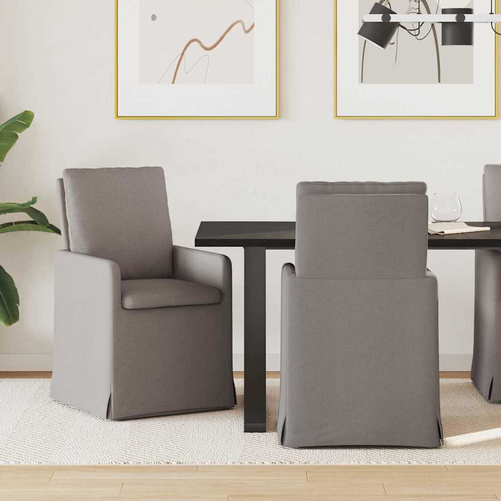 Krzesła jadalne 2 pcs Ciemnoszary 57 x 67 x 98 cm tkanina vidaXL