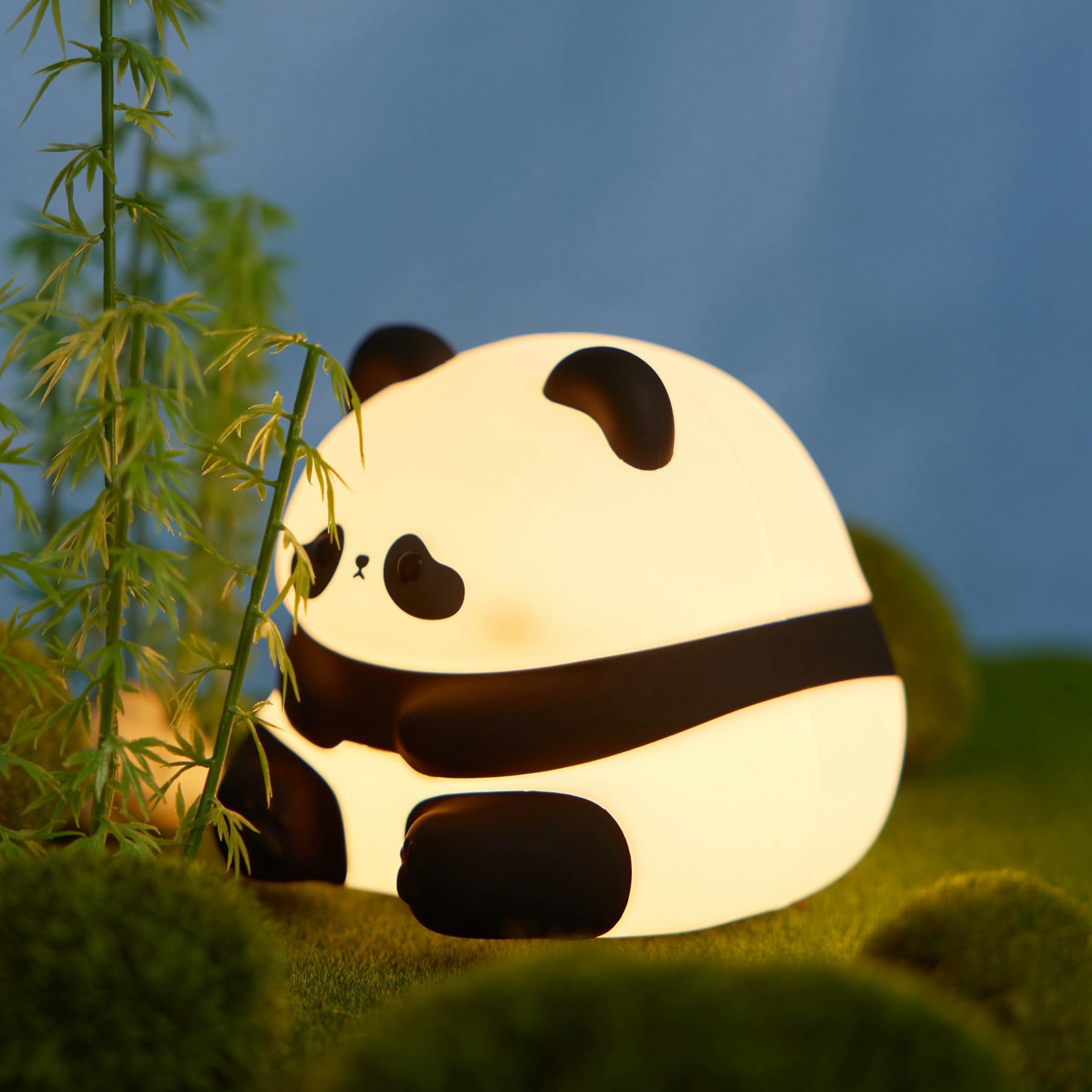 Lampka nocna panda dla niemowląt/dzieci, 3 poziomy jasności, timer (Huahua)
