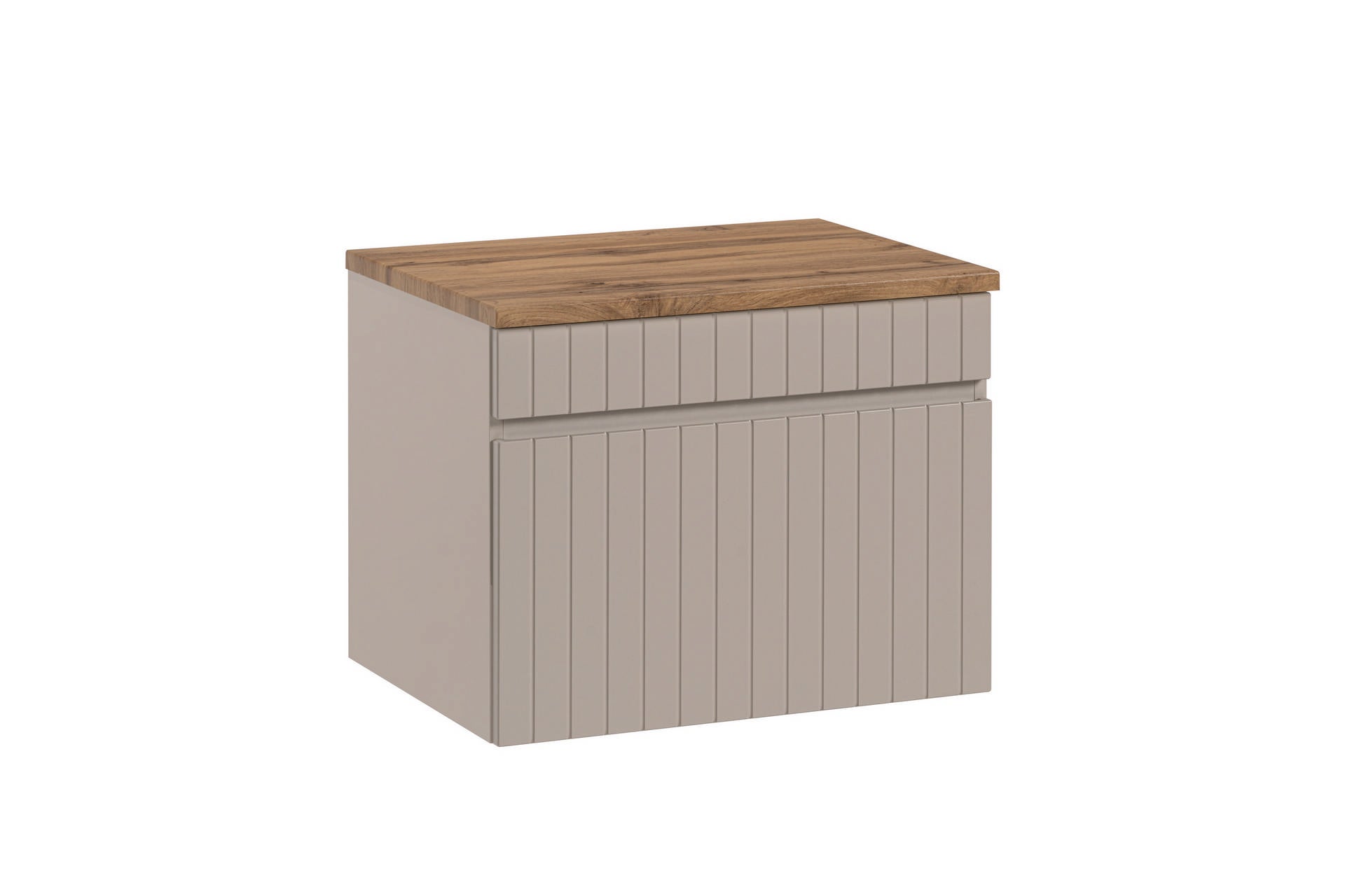 Szafka łazienkowa ICONIC 60 cm kaszmir blat ryflowany front