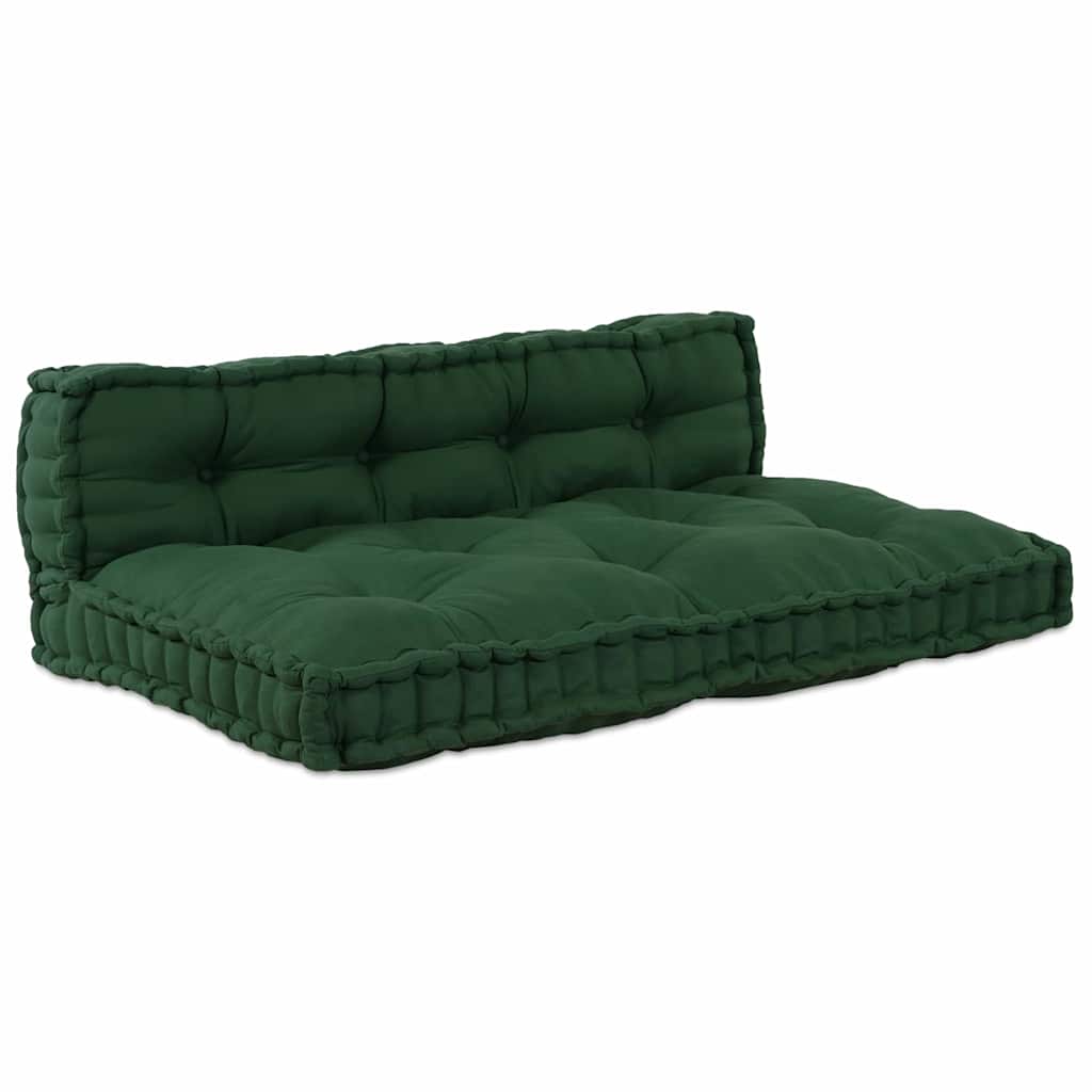 Poduszka do sofy paletowej 2 pcs zielony 120 x 80 x 38 cm