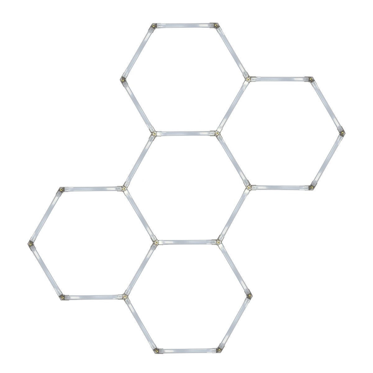 Geometryczna lampa sufitowa LED 166 cm 4000K biała IP44 garaż warsztat duża instalacja