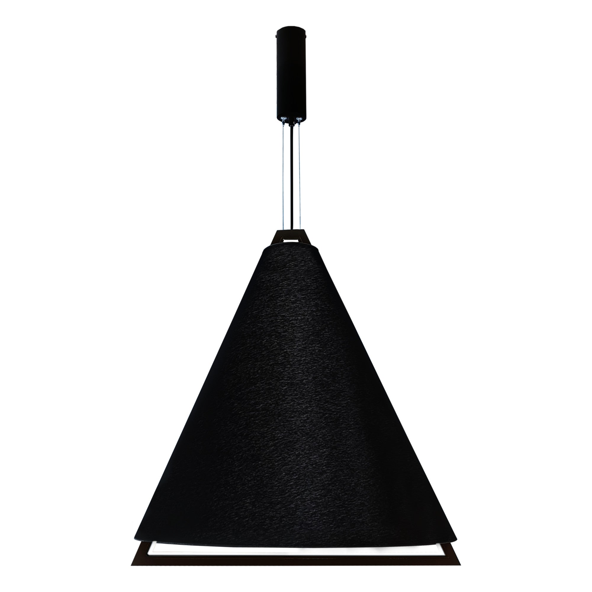Lampa wisząca nowoczesna czarna trójkątna z abażurem PONTE LED 22W Dohar