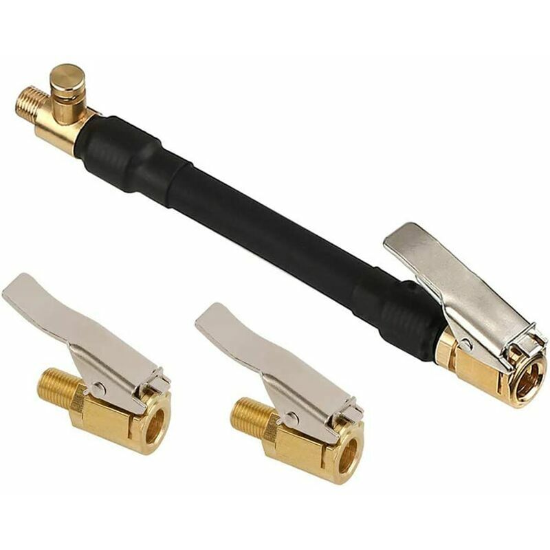 Adapter do wentyli samochodowych, wąż do pompowania z 2 mosiężnymi końcówkami, łącznik do wentyli samochodowych, rowerowych, motocyklowych - 20.