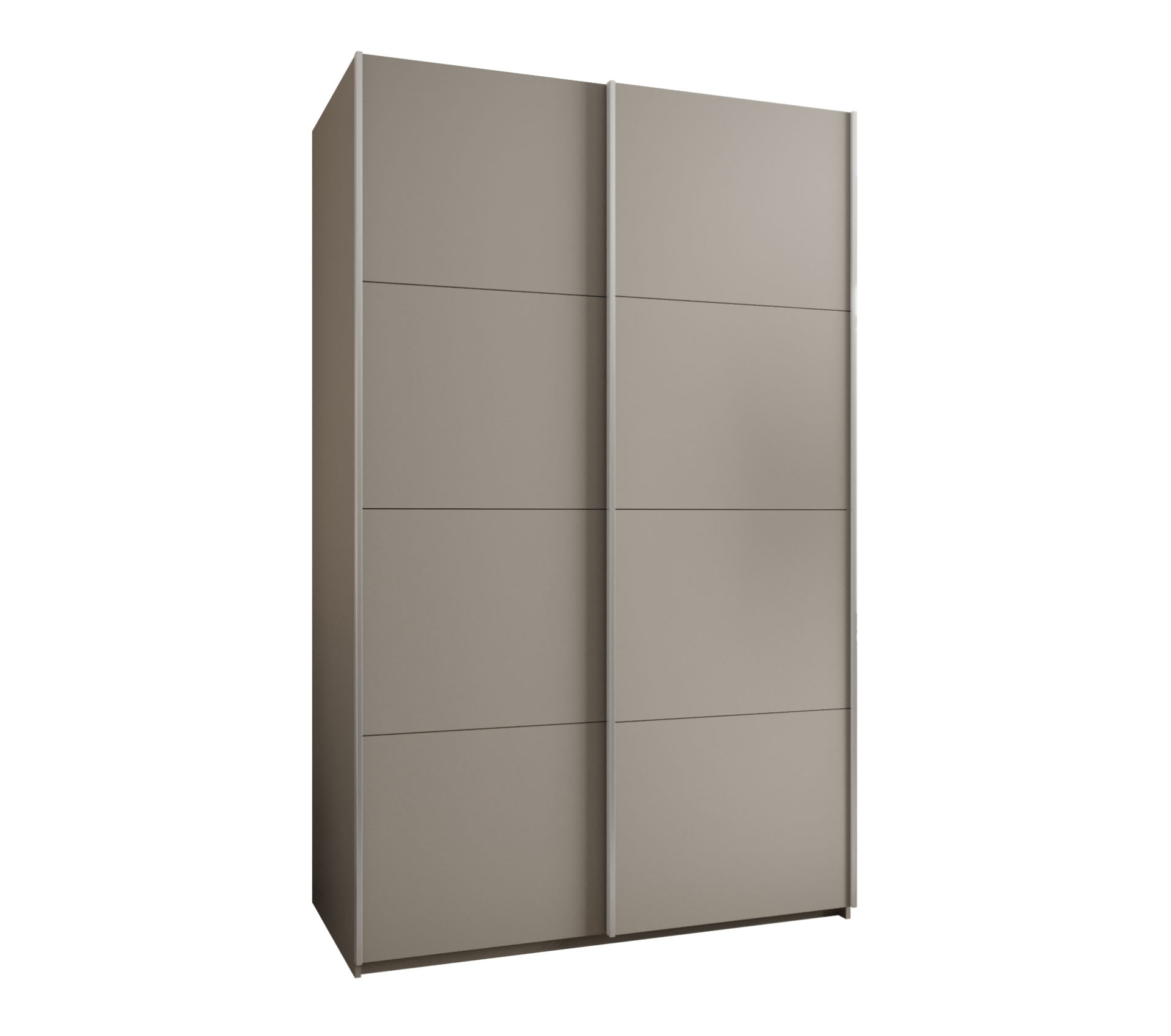 Szafa przesuwna wysoka Lux 1 150 x 64 x 245,5 cm kaszmir + kaszmir + u. srebrny - Abiks Meble