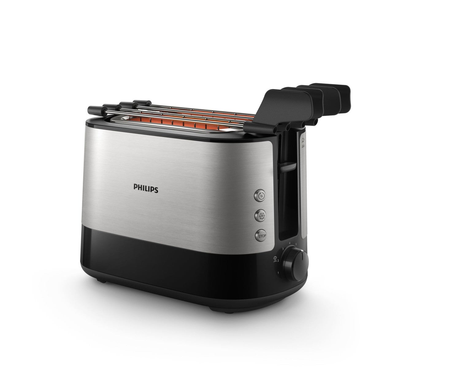 Toster Philips HD2639/90 Stal Nierdzewna 7 Poziomów Przyrumieniania Szerokie Szczeliny