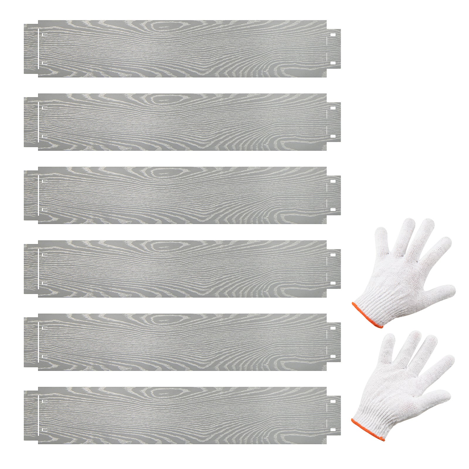 Podwyższona donica ogrodowa z ocynkowanego metalu, 6 sztuk o długości 600 cm, donica ogrodowa do kopania na trawnikach, chodnikach, 110 x 20 cm