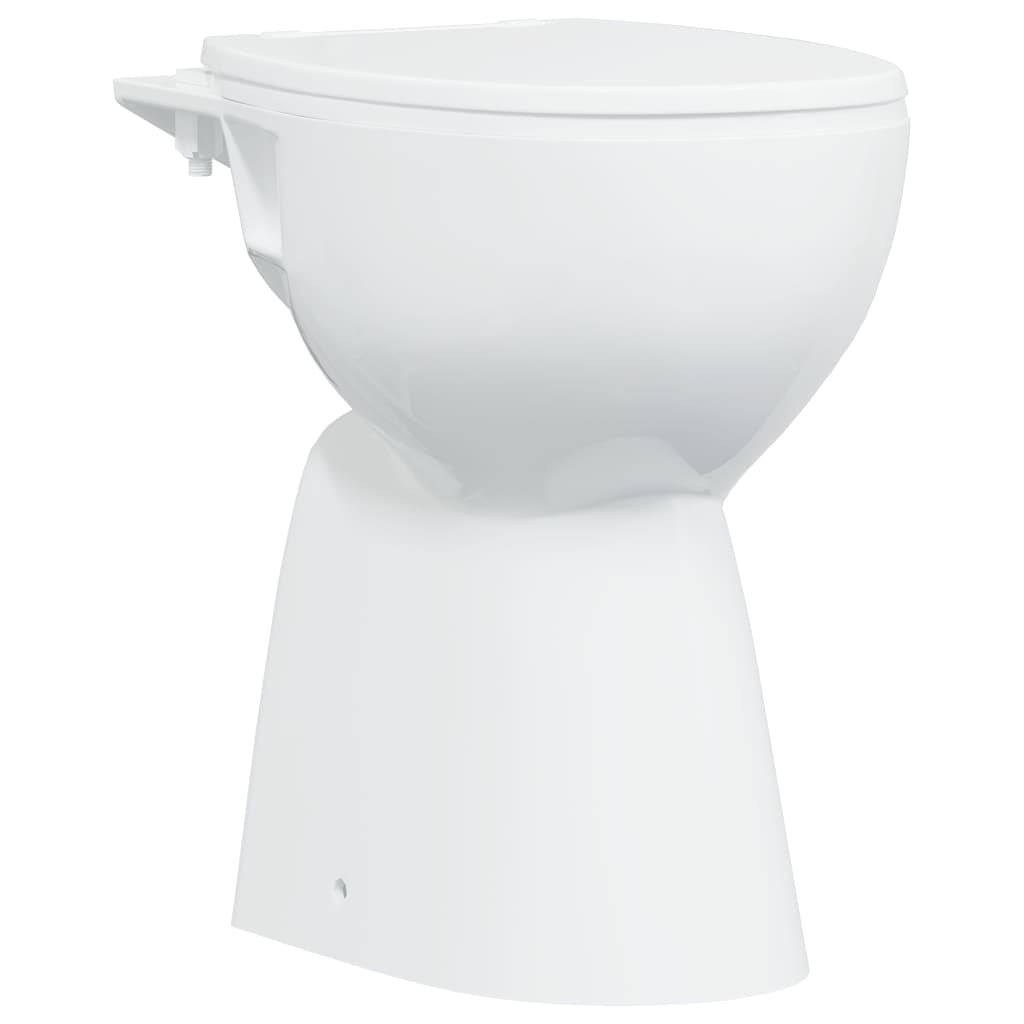 Miska WC Bezkołnierzowa Podwyższona z Deską Ceramiczna Biała
