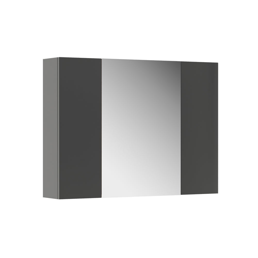 Vicco Szafka z lustrem w łazience Leopold, Antracyt, 80 x 59.2 cm z półkami