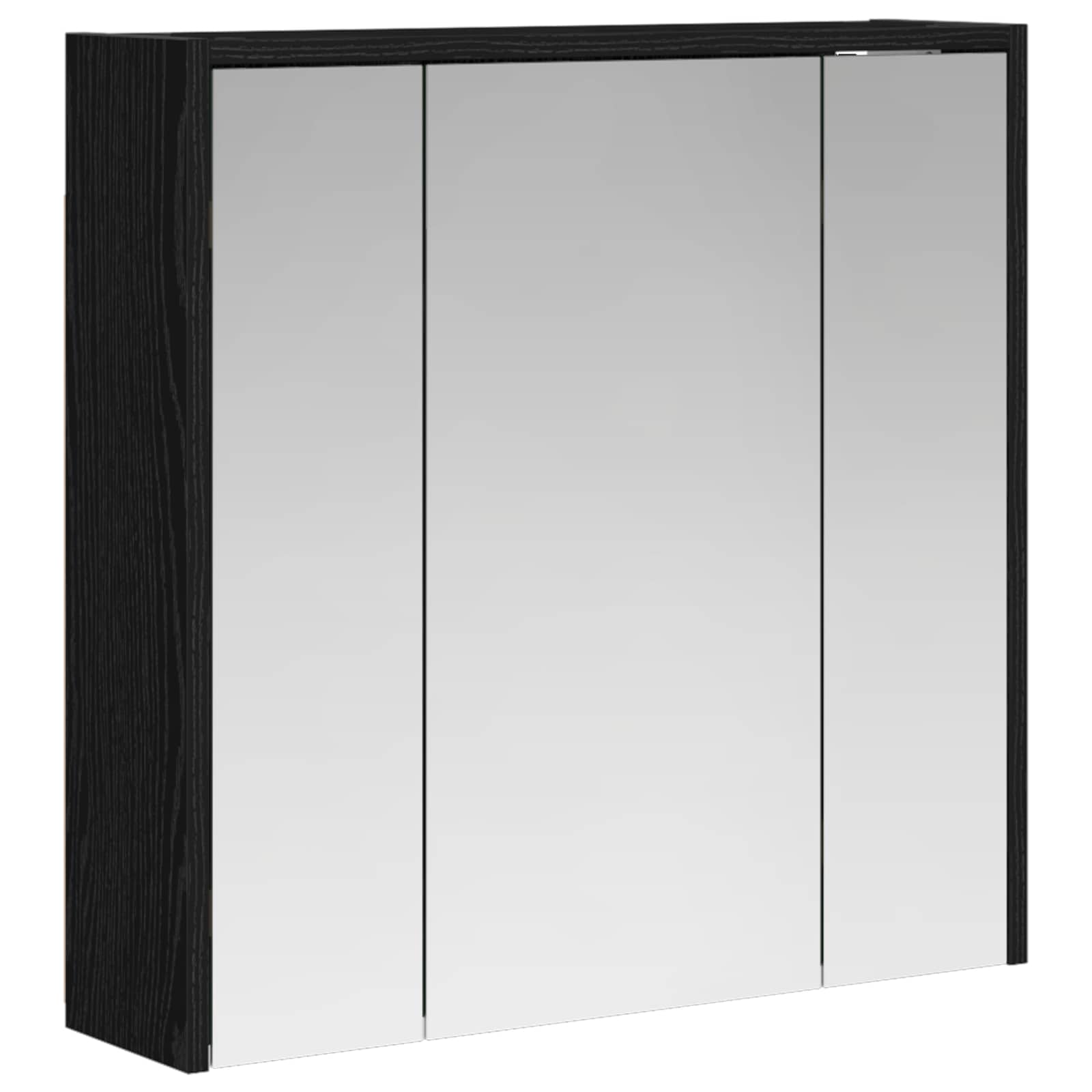 Szafka z lustrem do łazienki Czarny Dąb 63,5 x 16 x 62,5 cm
