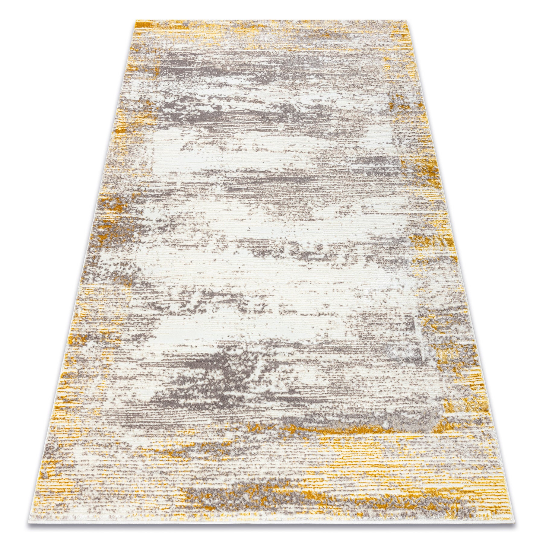 Dywan CORE W9775 Ramka, Przecierany - Strukturalny, dwa poziomy runa, kość słoniowa / beż 120x170 cm