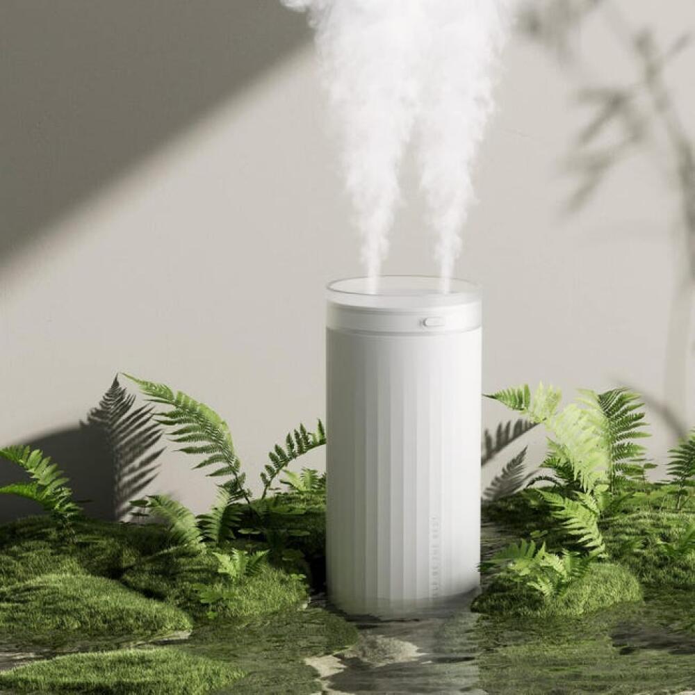 Kompaktowy, biały nawilżacz powietrza, 500 ml mini, przenośny nawilżacz powietrza, cichy, chłodny nawilżacz powietrza do sypialni, podwójne wyjście