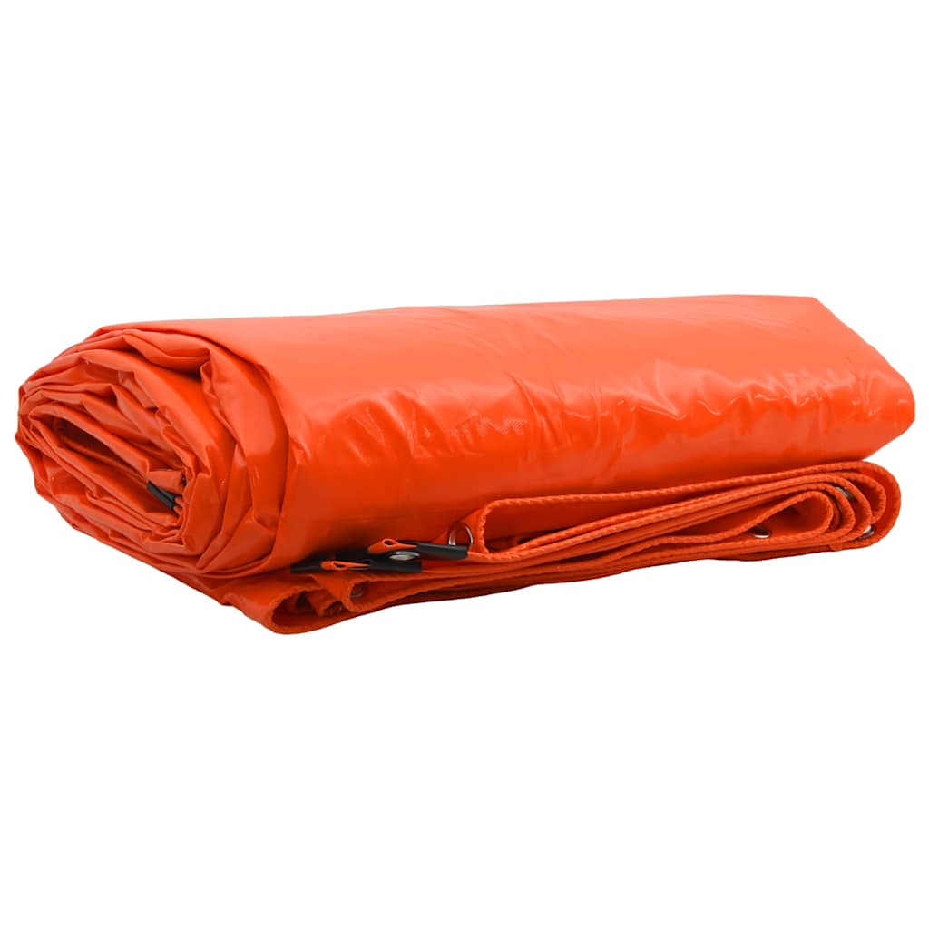 Plandeka 650g / m² Pomarańczowy 5 x 7 m Płótno z powłoką PVC vidaXL