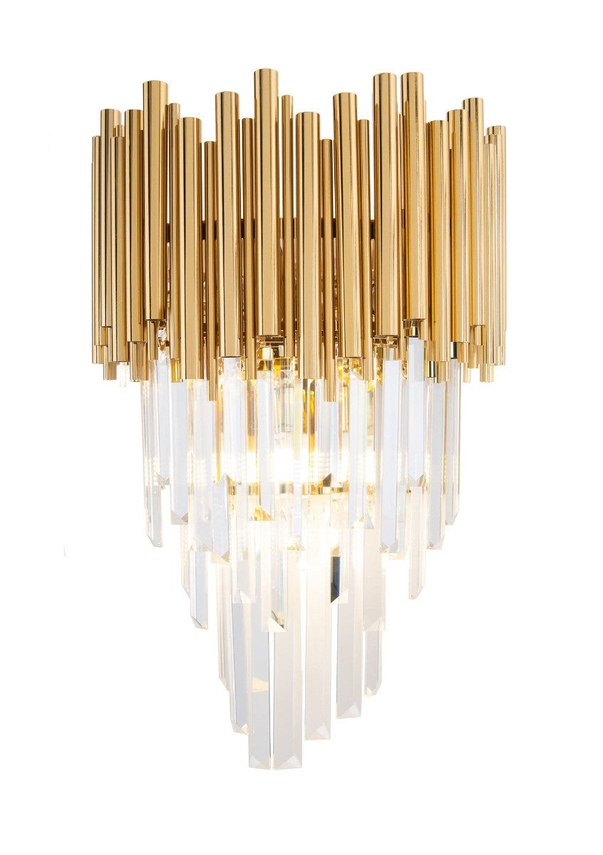 Kinkiet ścienny glamour złote tuby z kryształkami VOGUE 4xG9 40W W0227 Maxlight