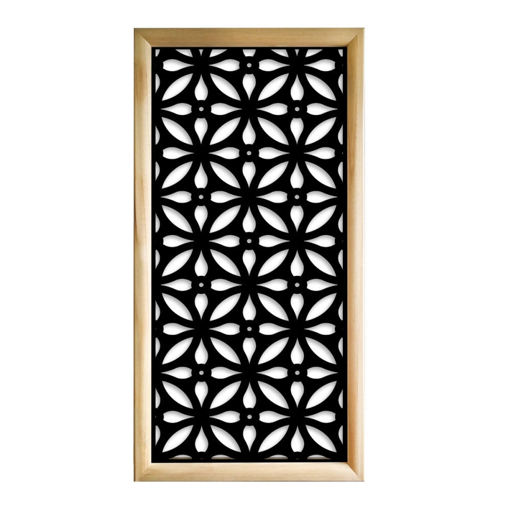 TELLY - Prostokątne moduły dekoracyjne z drewna i PVC - Rozmiar 73x148 cm - Grubość 64 mm - Kolor wewnętrzny CZARNY
