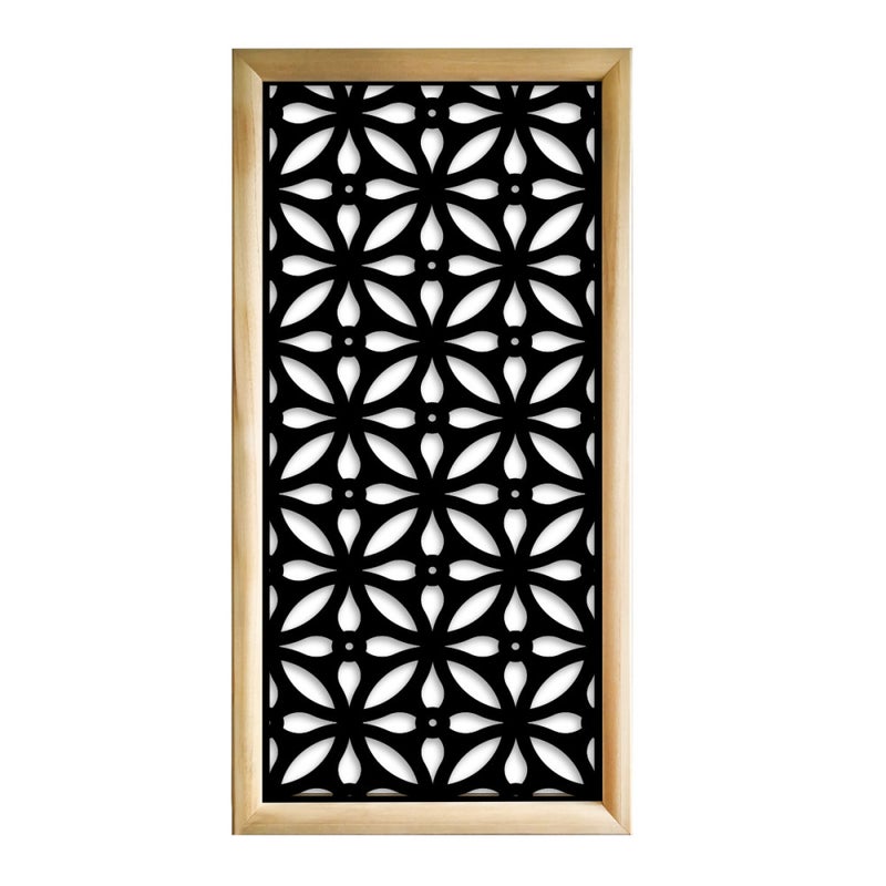 TELLY - Prostokątne moduły dekoracyjne z drewna i PVC - Rozmiar 73x148 cm - Grubość 64 mm - Kolor wewnętrzny CZARNY