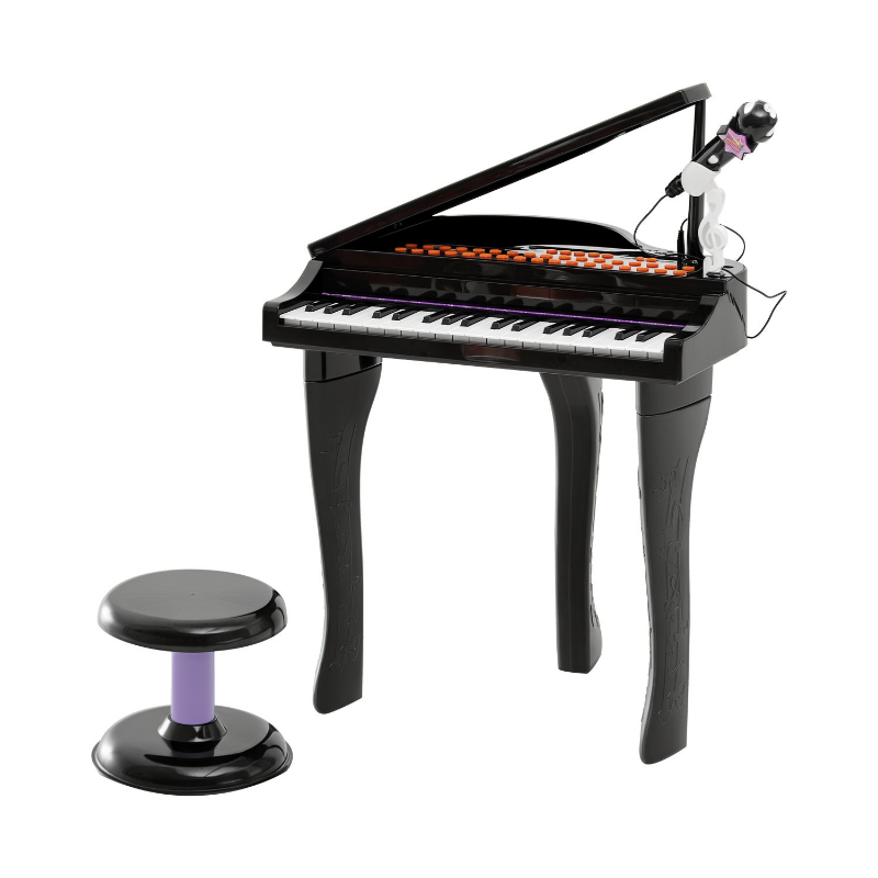 Taboret 48 x 39 x 69 cm, z oświetleniem LED, czarny, do pokoju dziecka i sali zabaw, do codziennego użytkowania