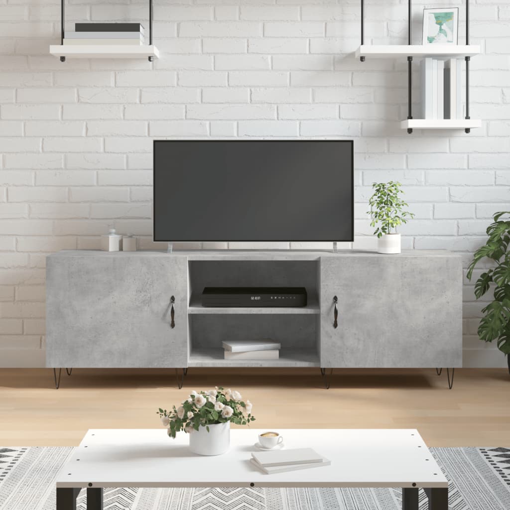 vidaXL Szafka TV, szarość betonu, 150x30x50 cm