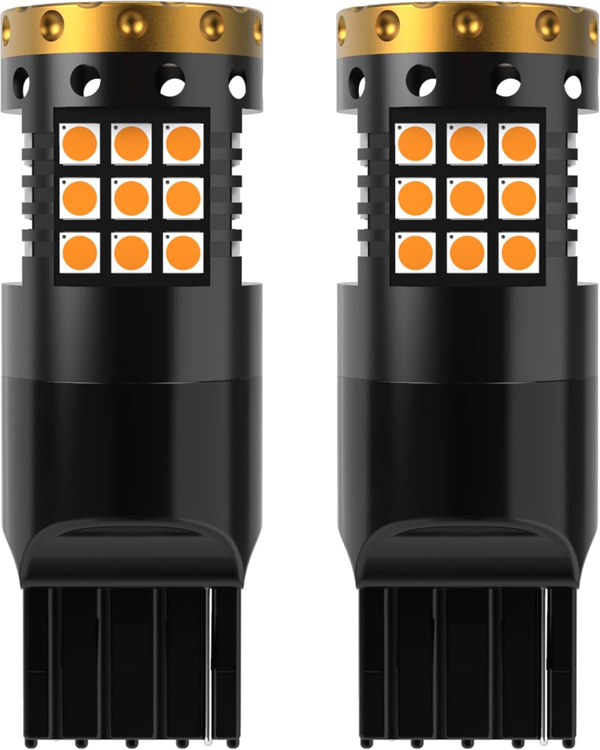 (Opakowanie 2 szt.) 7440 7440NA Żarówki kierunkowskazów LED T20 Bursztynowe Żółto-Pomarańczowe 3700LM 3030 36 SMD Canbus Bez błędów Anty-Hyper Flash
