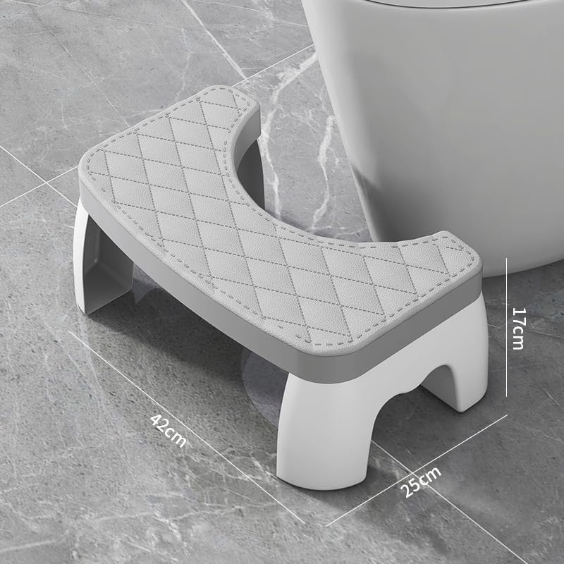 Taboret toaletowy, do łazienki, z wytrzymałego plastiku, przenośny, 17,8 cm, dla dorosłych, każde podnóżek jest składany