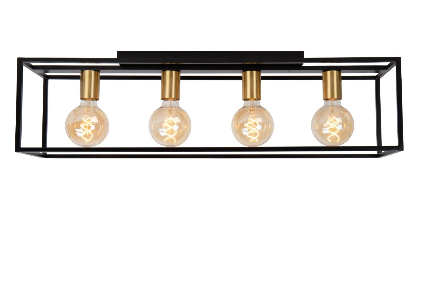 Lampa wisząca RUBEN czarna 4xE27x40W metal wym:22,5x80x20cm IP20 Lucide