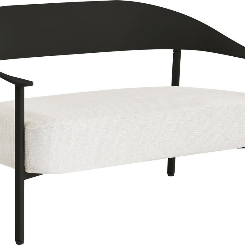 Plastikowo-metalowa sofa ogrodowa "Céora" – 2-osobowa – czarna