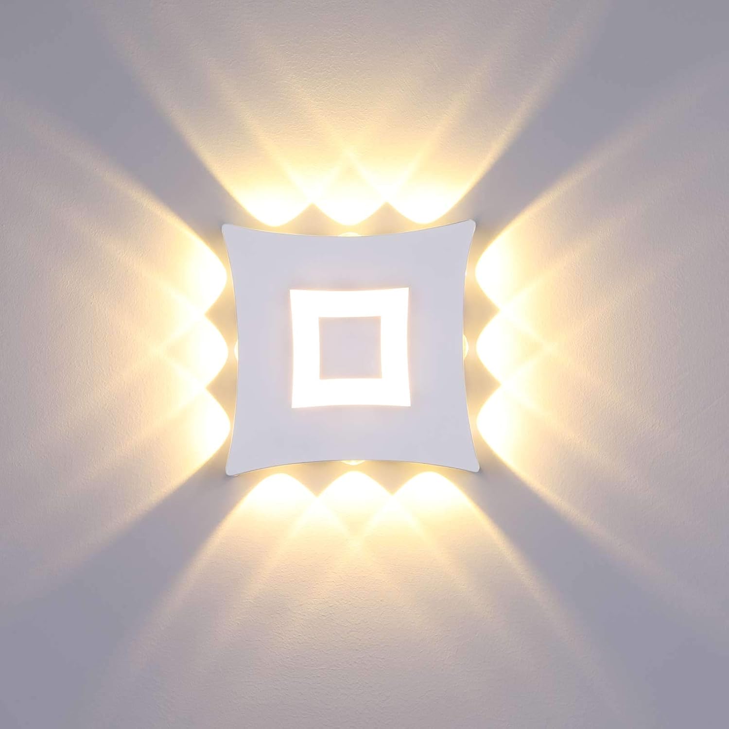 Nowoczesna lampa ścienna COB LED 18 W do użytku wewnątrz i na zewnątrz, wodoodporna, aluminiowa, IP65, ciepłe białe światło