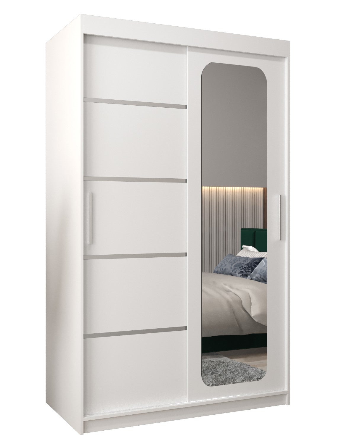 Szafa przesuwna garderoba PROMO V2 120 x 62 x 200 cm Biały - Abiks Meble
